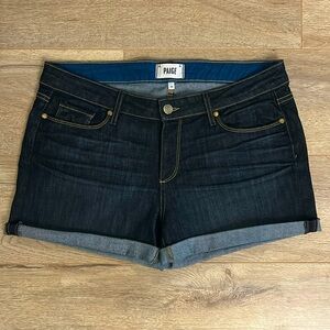 Paige brand womens denim shorts dark blue “Jimmy Jimmy”